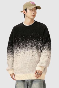 Style Core Aesthetics, New Style Trends Ombre Gradient Knit Sweater