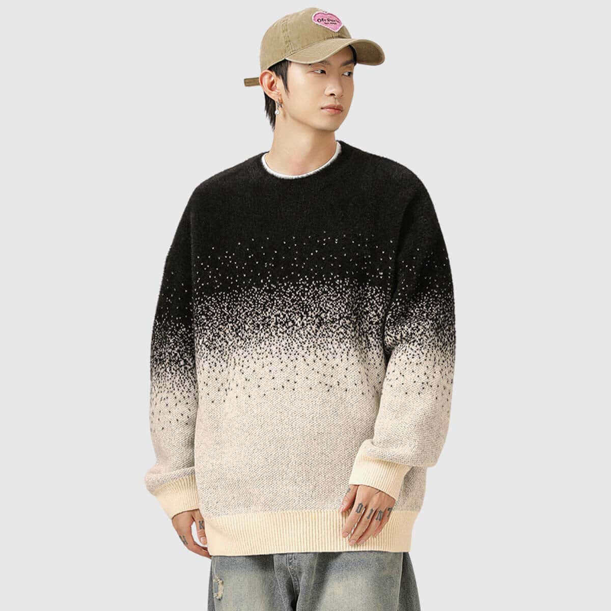 Style Core Aesthetics, New Style Trends Ombre Gradient Knit Sweater Style Core Aesthetics, New Style Trends Ombre Gradient Knit Sweater