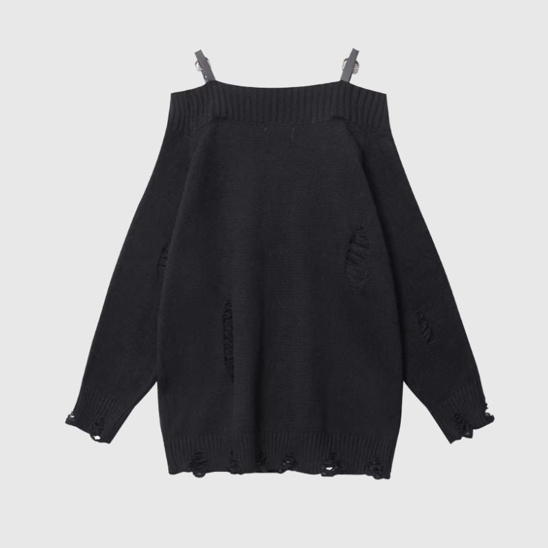 Style Core Aesthetics, New Style Trends One-Shoulder Lazy Style Loose Sweater Style Core Aesthetics, New Style Trends One-Shoulder Lazy Style Loose Sweater