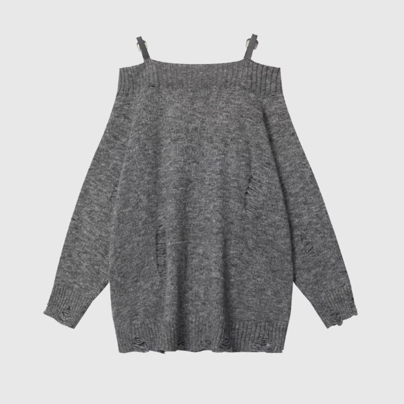 Style Core Aesthetics, New Style Trends One-Shoulder Lazy Style Loose Sweater Style Core Aesthetics, New Style Trends One-Shoulder Lazy Style Loose Sweater