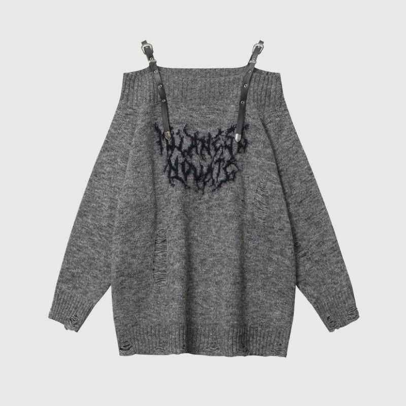 Style Core Aesthetics, New Style Trends One-Shoulder Lazy Style Loose Sweater Style Core Aesthetics, New Style Trends One-Shoulder Lazy Style Loose Sweater