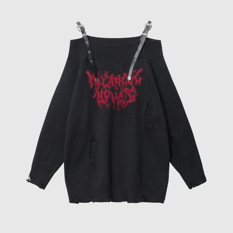 Style Core Aesthetics, New Style Trends One-Shoulder Lazy Style Loose Sweater Style Core Aesthetics, New Style Trends One-Shoulder Lazy Style Loose Sweater