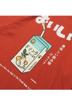 Style Core Aesthetics, New Style Trends Orange Juice Print Tee