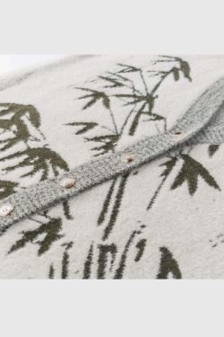 Style Core Aesthetics, New Style Trends Oriental Bamboo Print Cardigan