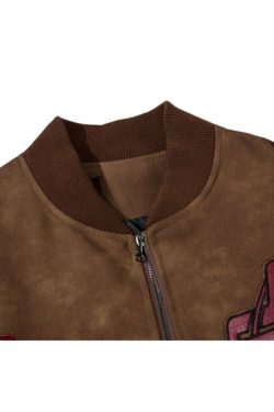 Style Core Aesthetics, New Style Trends Original Streetwear Embroidered Leather Baseball Jacket