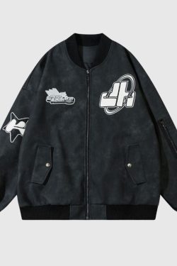 Style Core Aesthetics, New Style Trends Original Streetwear Embroidered Leather Baseball Jacket