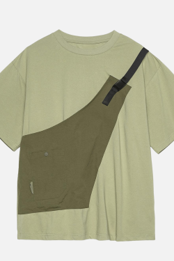 Style Core Aesthetics, New Style Trends Outdoor Pocket Patchwork T-Shirt