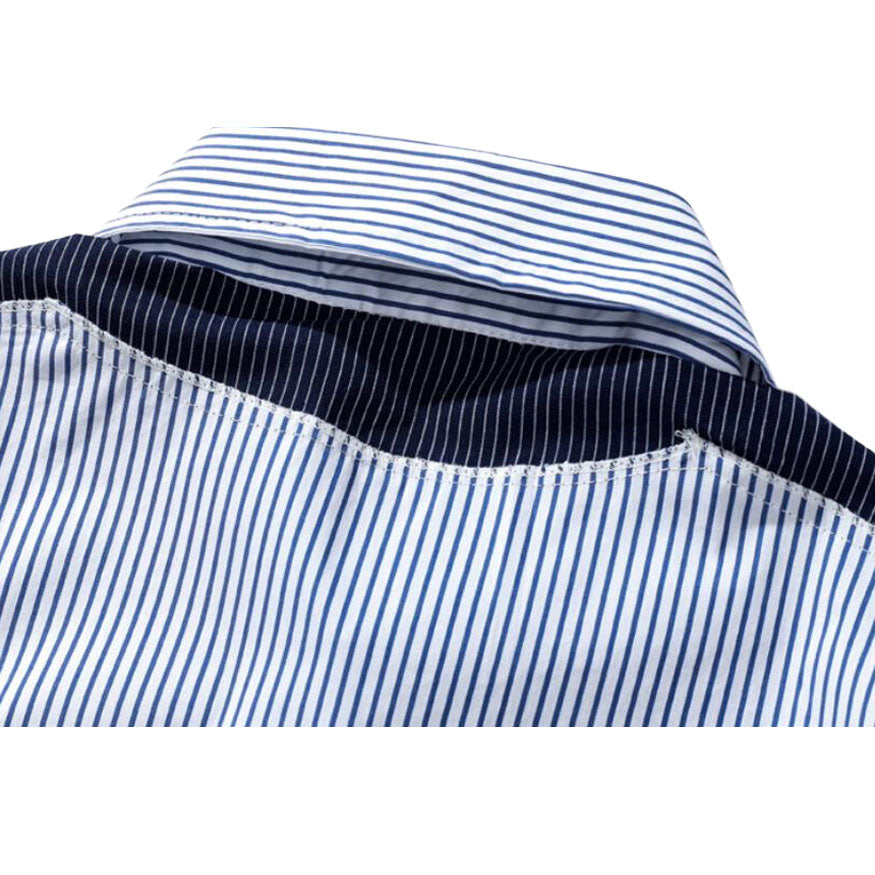 Style Core Aesthetics, New Style Trends Oversized Patchwork Stripe Shirts Style Core Aesthetics, New Style Trends Oversized Patchwork Stripe Shirts