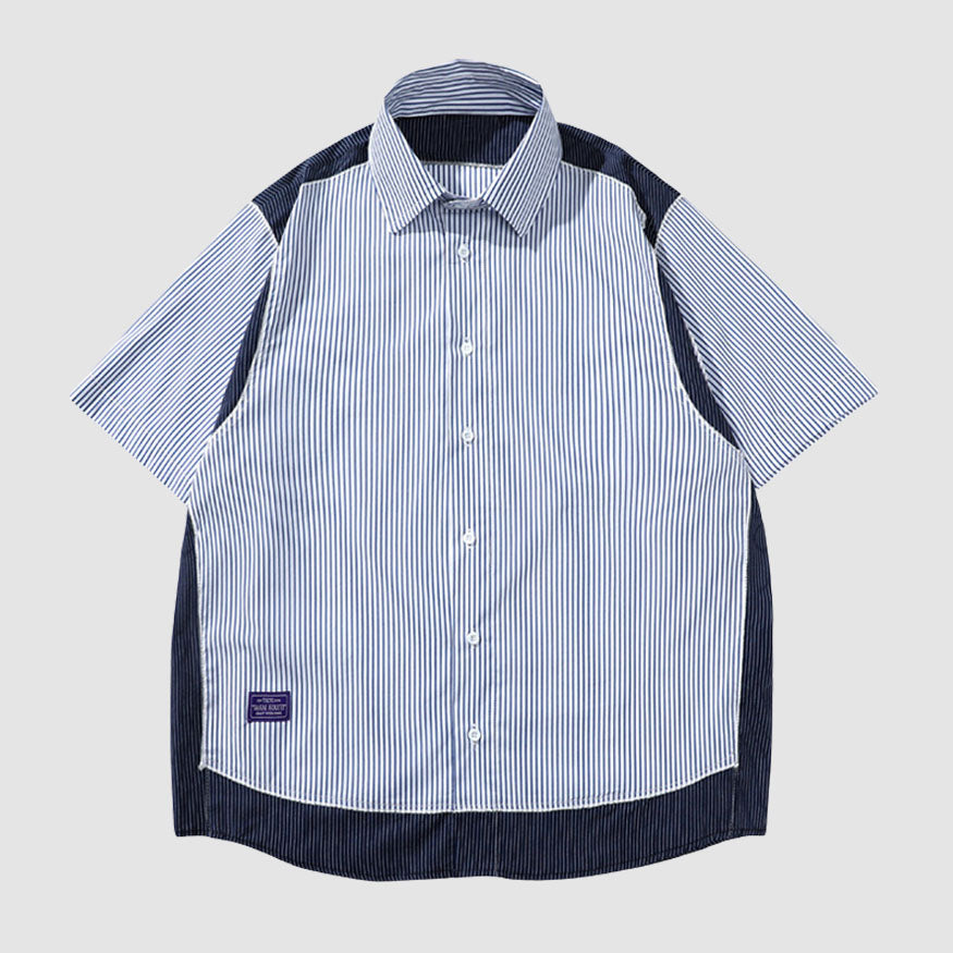 Style Core Aesthetics, New Style Trends Oversized Patchwork Stripe Shirts Style Core Aesthetics, New Style Trends Oversized Patchwork Stripe Shirts