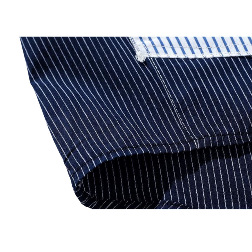 Style Core Aesthetics, New Style Trends Oversized Patchwork Stripe Shirts Style Core Aesthetics, New Style Trends Oversized Patchwork Stripe Shirts