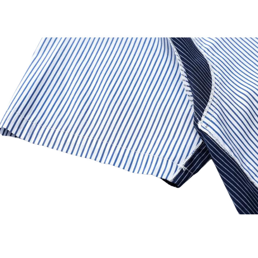 Style Core Aesthetics, New Style Trends Oversized Patchwork Stripe Shirts Style Core Aesthetics, New Style Trends Oversized Patchwork Stripe Shirts