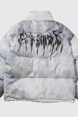 Style Core Aesthetics, New Style Trends Oversized Thorn-Embossed Insulated Puffer