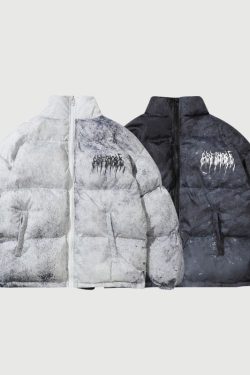 Style Core Aesthetics, New Style Trends Oversized Thorn-Embossed Insulated Puffer
