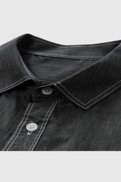 Style Core Aesthetics, New Style Trends Patch Pocket Denim Shirt