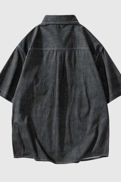 Style Core Aesthetics, New Style Trends Patch Pocket Denim Shirt