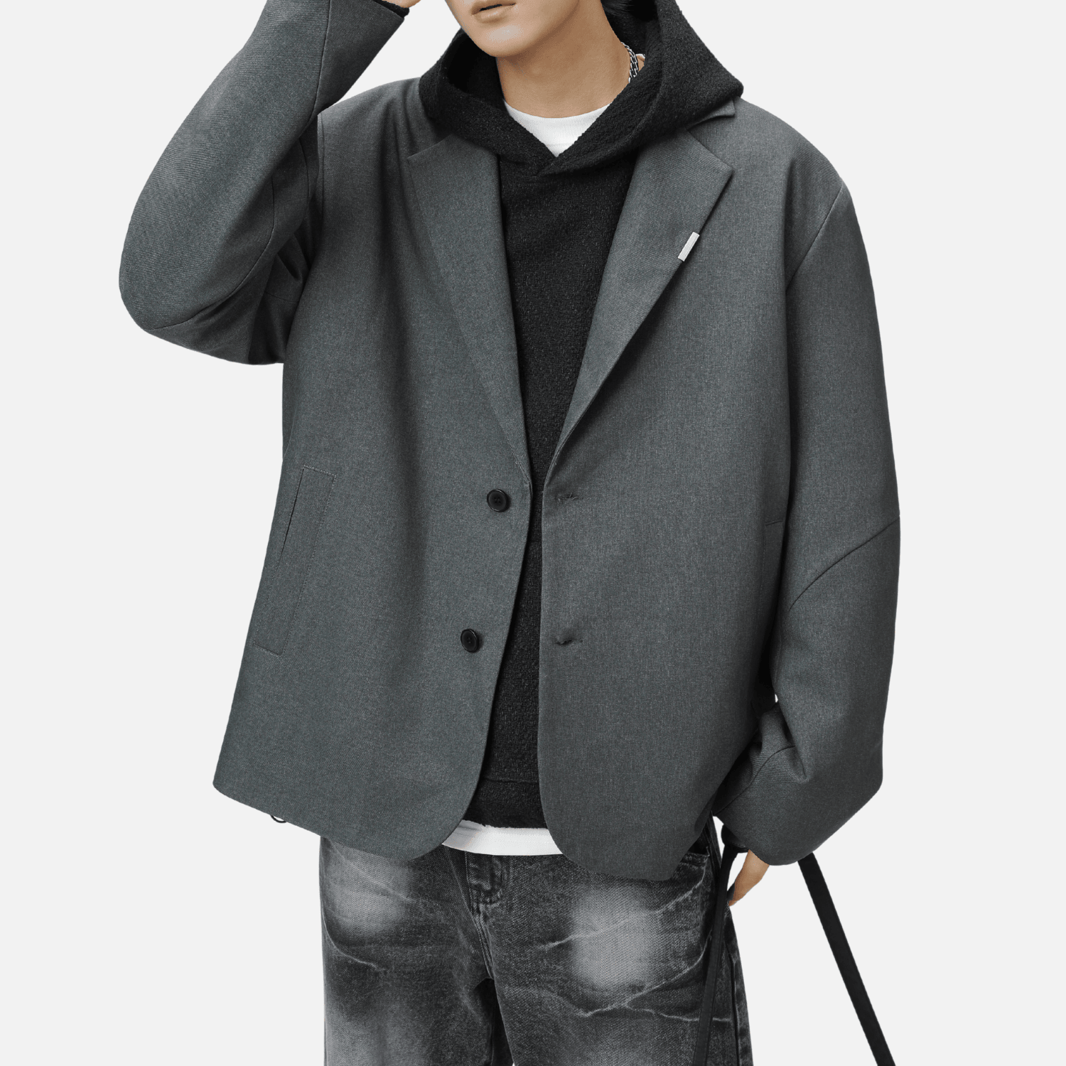 Style Core Aesthetics, New Style Trends Patchwork Design Retro Blazer Style Core Aesthetics, New Style Trends Patchwork Design Retro Blazer