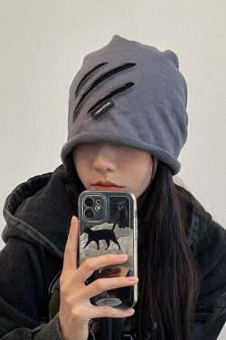 Style Core Aesthetics, New Style Trends Patchwork Distressed Beanie