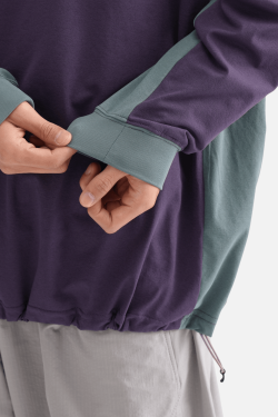 Style Core Aesthetics, New Style Trends Patchwork Drawstring Long-Sleeve Tee