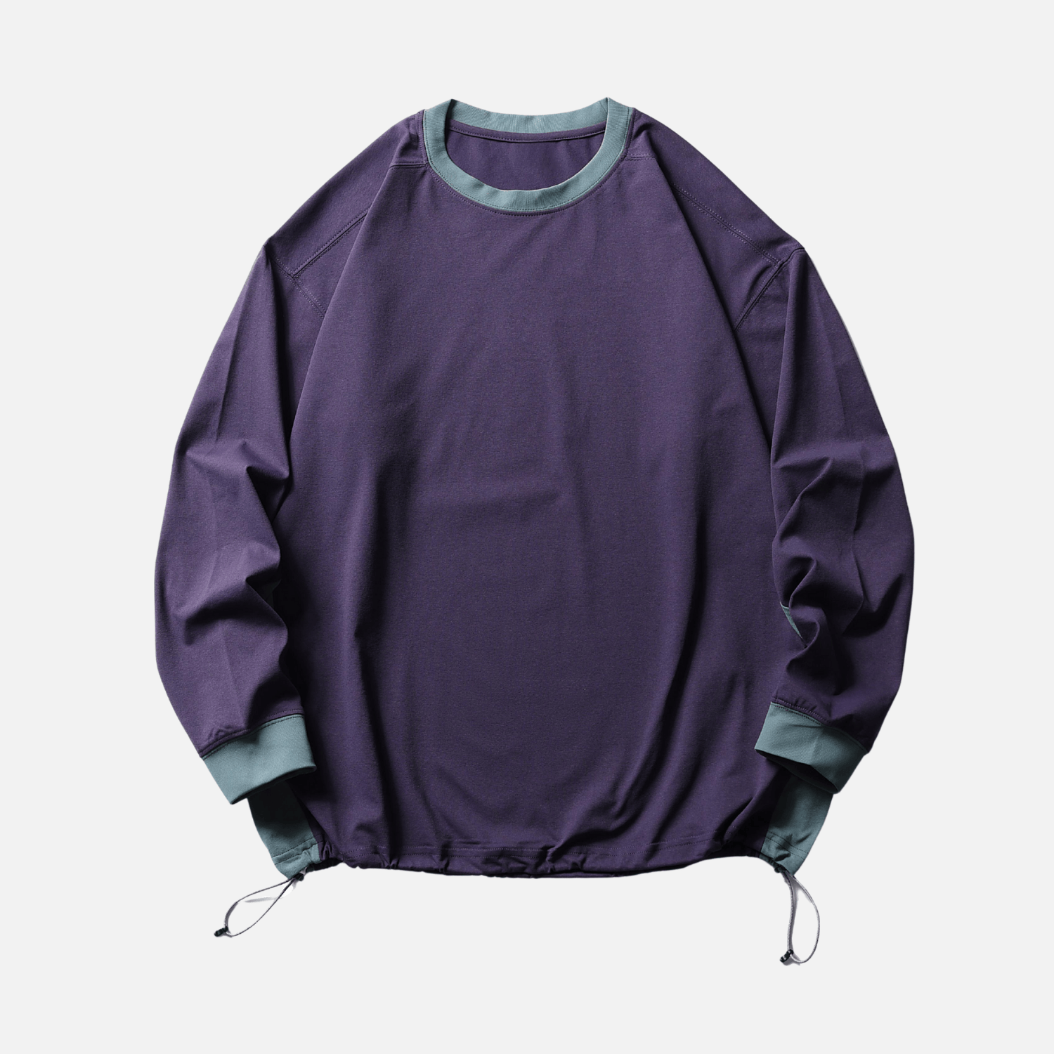 Style Core Aesthetics, New Style Trends Patchwork Drawstring Long-Sleeve Tee Style Core Aesthetics, New Style Trends Patchwork Drawstring Long-Sleeve Tee