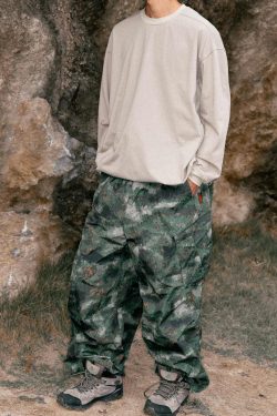 Style Core Aesthetics, New Style Trends Patchwork Drawstring Long-Sleeve Tee