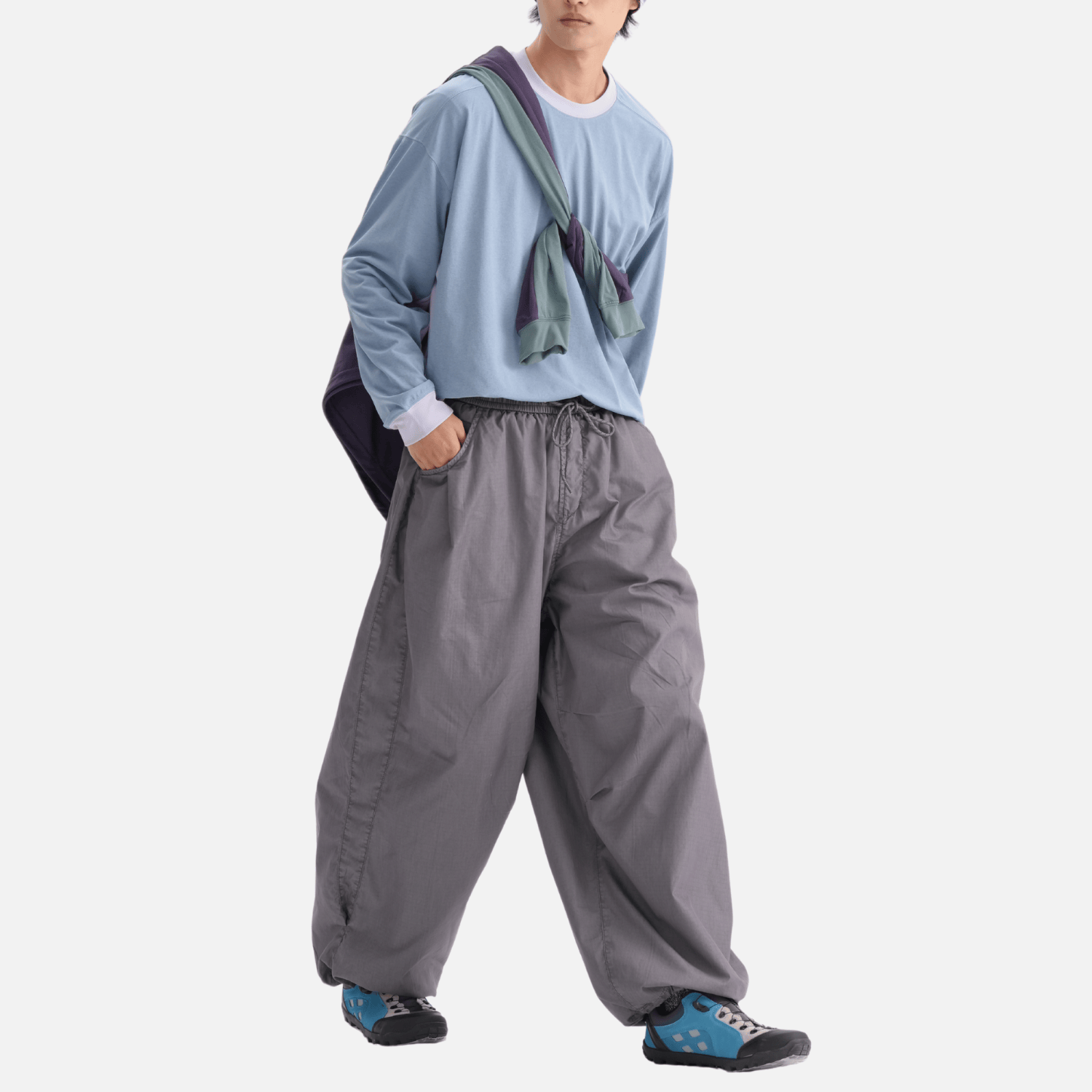 Style Core Aesthetics, New Style Trends Patchwork Drawstring Long-Sleeve Tee Style Core Aesthetics, New Style Trends Patchwork Drawstring Long-Sleeve Tee