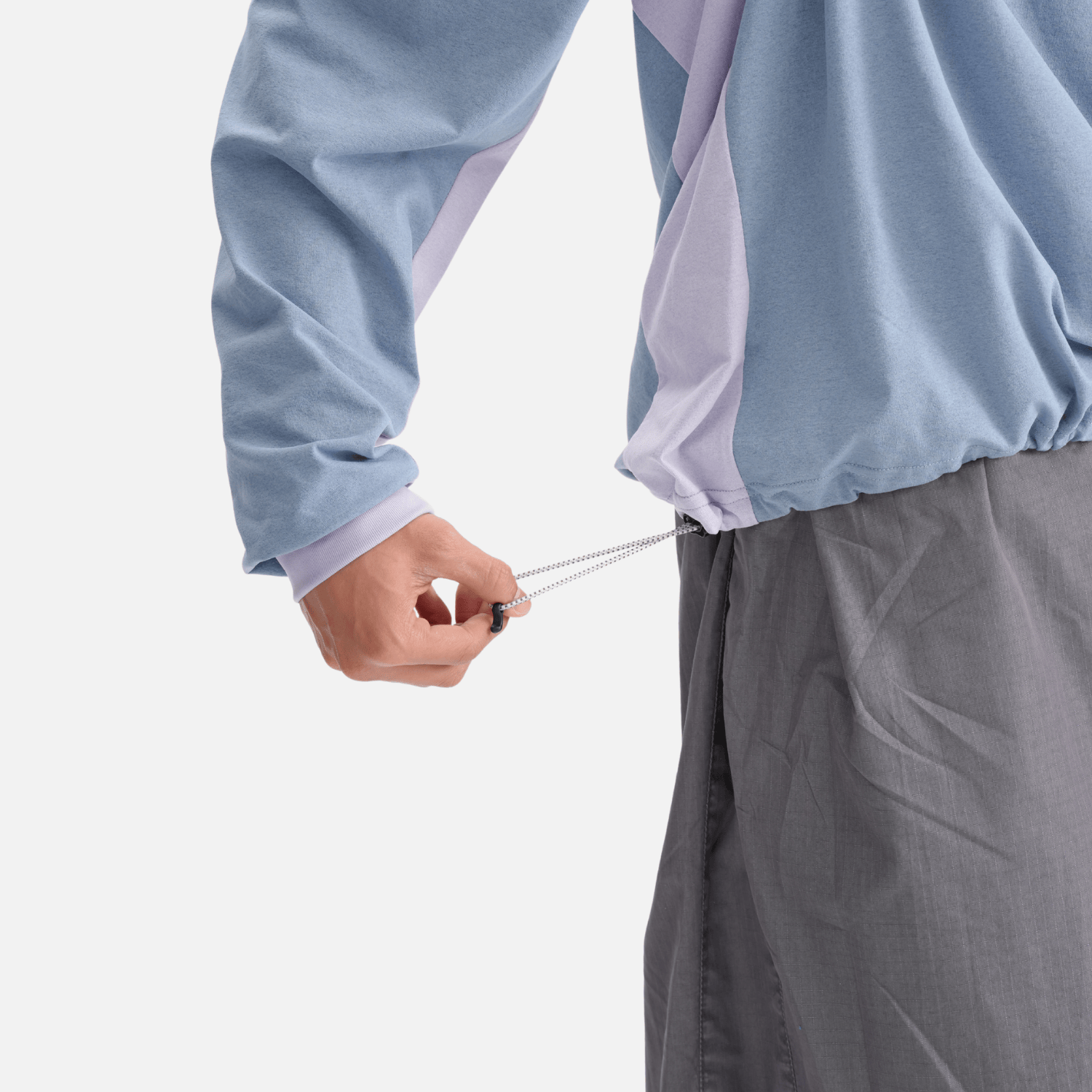 Style Core Aesthetics, New Style Trends Patchwork Drawstring Long-Sleeve Tee Style Core Aesthetics, New Style Trends Patchwork Drawstring Long-Sleeve Tee