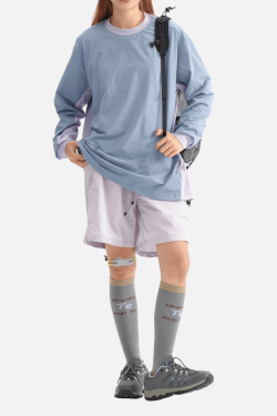 Style Core Aesthetics, New Style Trends Patchwork Drawstring Long-Sleeve Tee