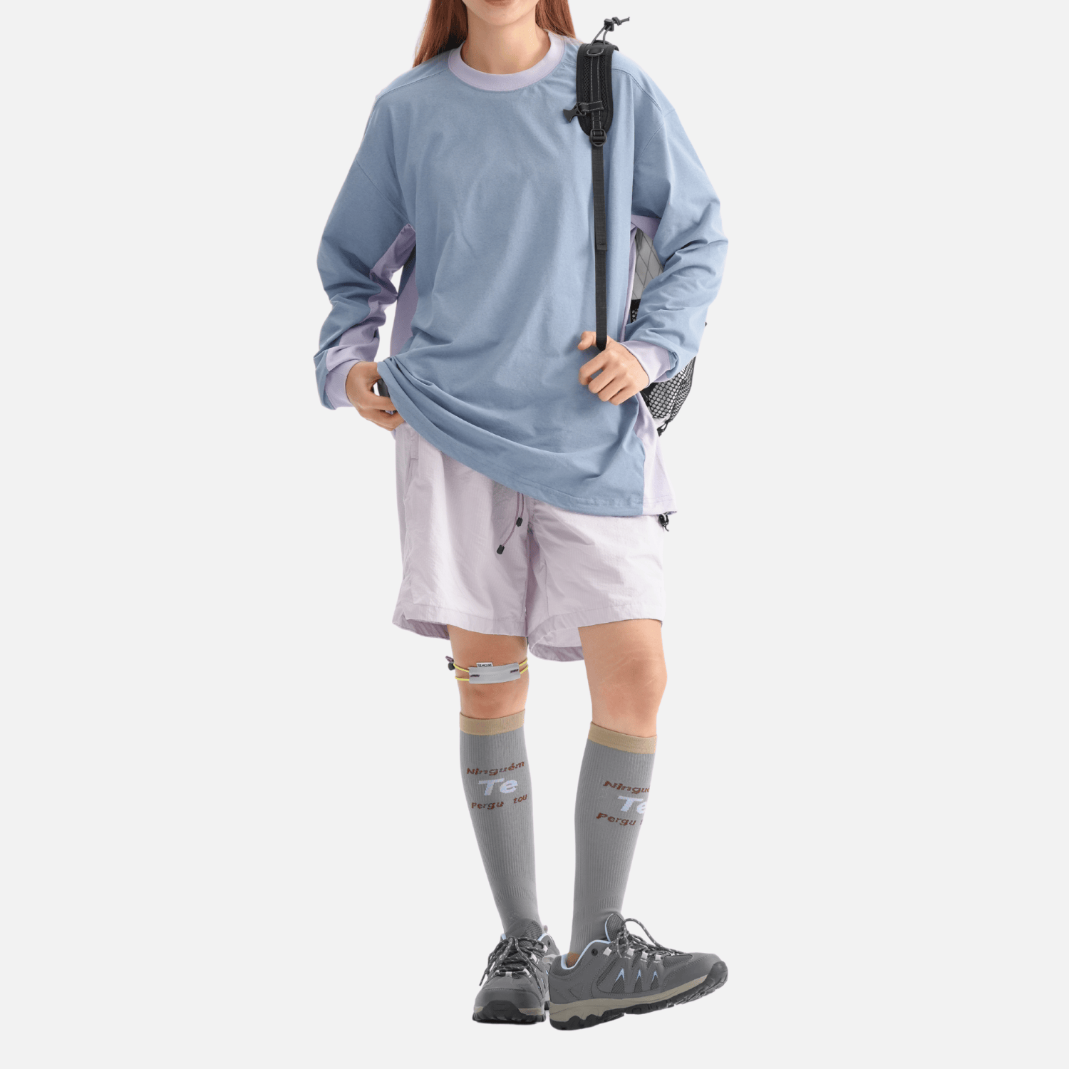 Style Core Aesthetics, New Style Trends Patchwork Drawstring Long-Sleeve Tee Style Core Aesthetics, New Style Trends Patchwork Drawstring Long-Sleeve Tee