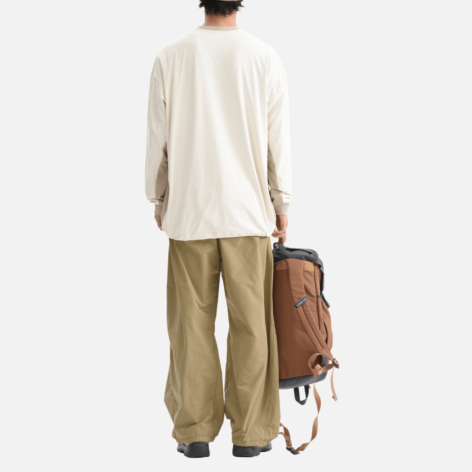 Style Core Aesthetics, New Style Trends Patchwork Drawstring Long-Sleeve Tee Style Core Aesthetics, New Style Trends Patchwork Drawstring Long-Sleeve Tee