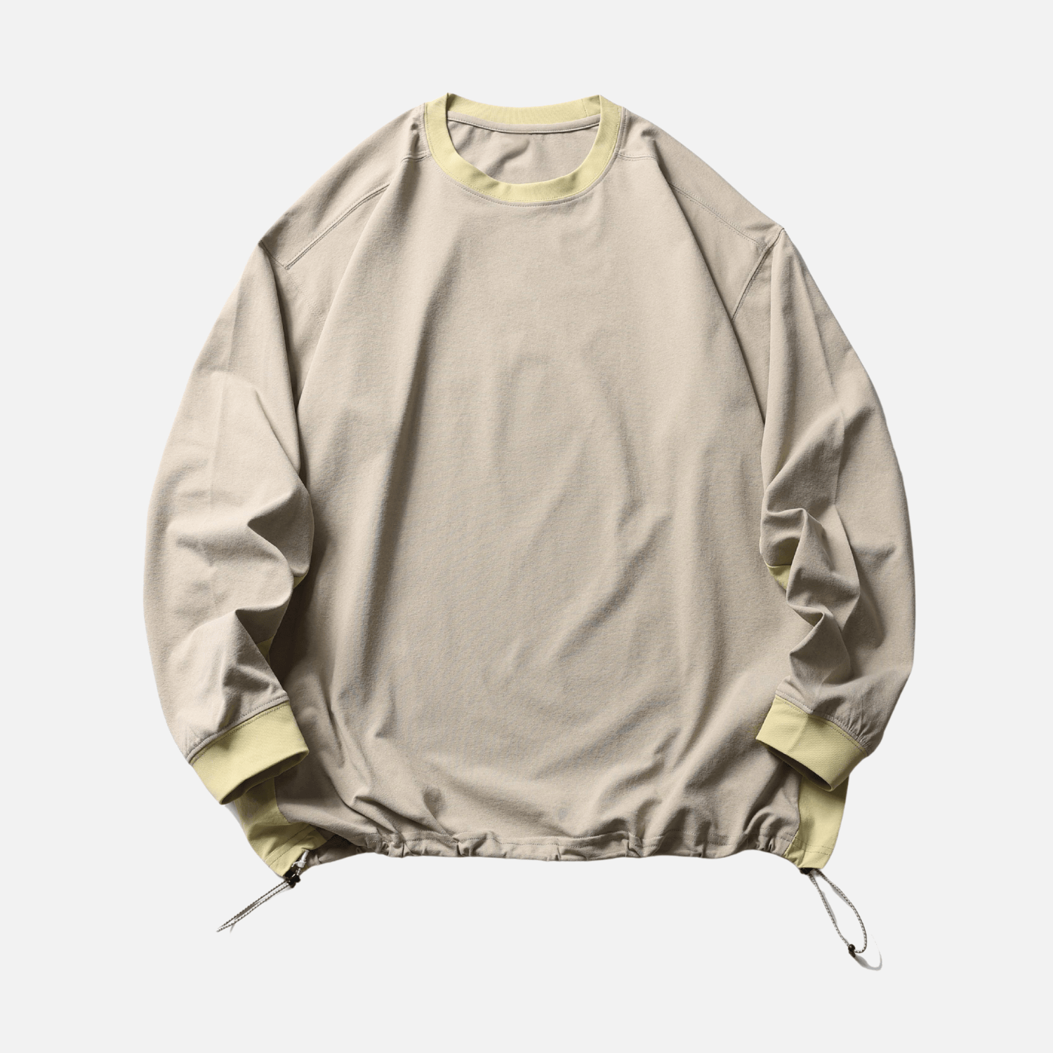 Style Core Aesthetics, New Style Trends Patchwork Drawstring Long-Sleeve Tee Style Core Aesthetics, New Style Trends Patchwork Drawstring Long-Sleeve Tee