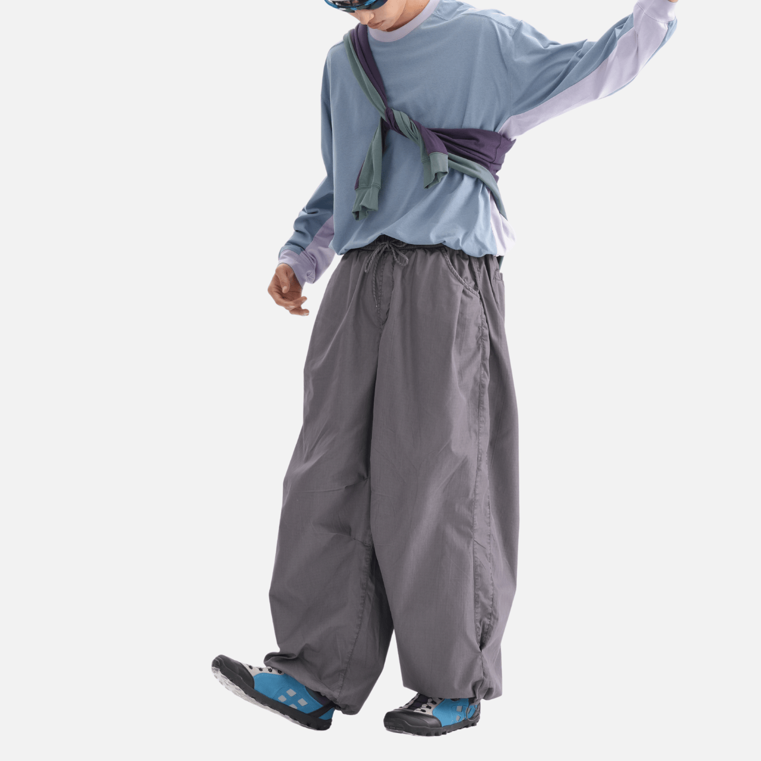 Style Core Aesthetics, New Style Trends Patchwork Drawstring Long-Sleeve Tee Style Core Aesthetics, New Style Trends Patchwork Drawstring Long-Sleeve Tee