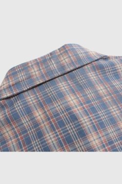 Style Core Aesthetics, New Style Trends Patchwork Plaid Shirt