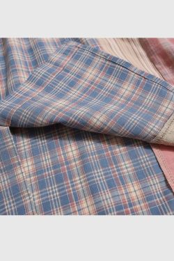 Style Core Aesthetics, New Style Trends Patchwork Plaid Shirt