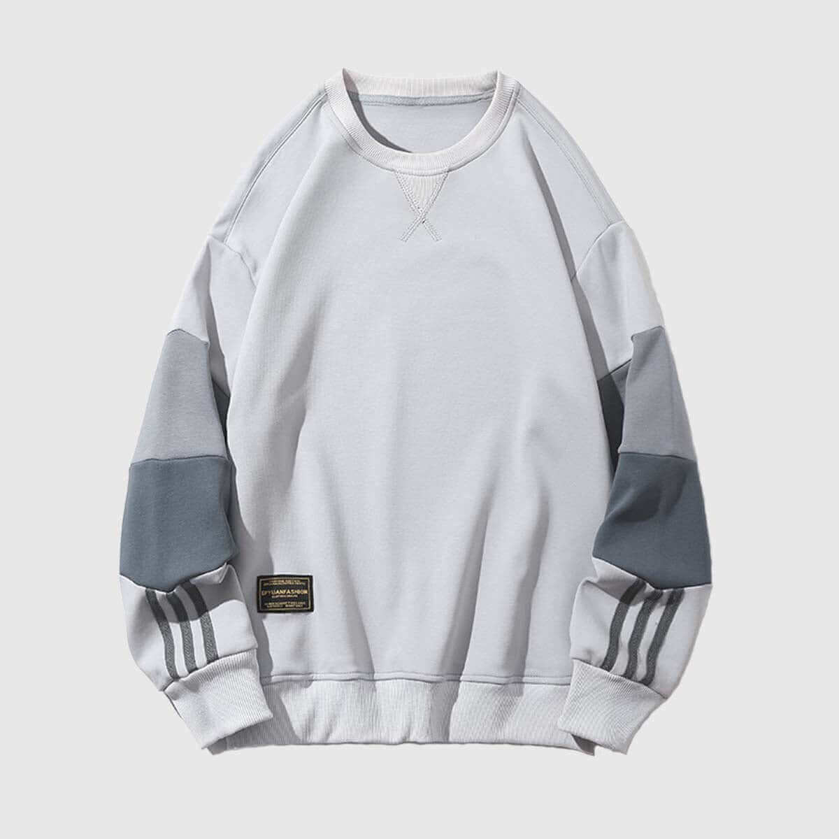 Style Core Aesthetics, New Style Trends Patchwork Sleeve Sweatshirt Style Core Aesthetics, New Style Trends Patchwork Sleeve Sweatshirt