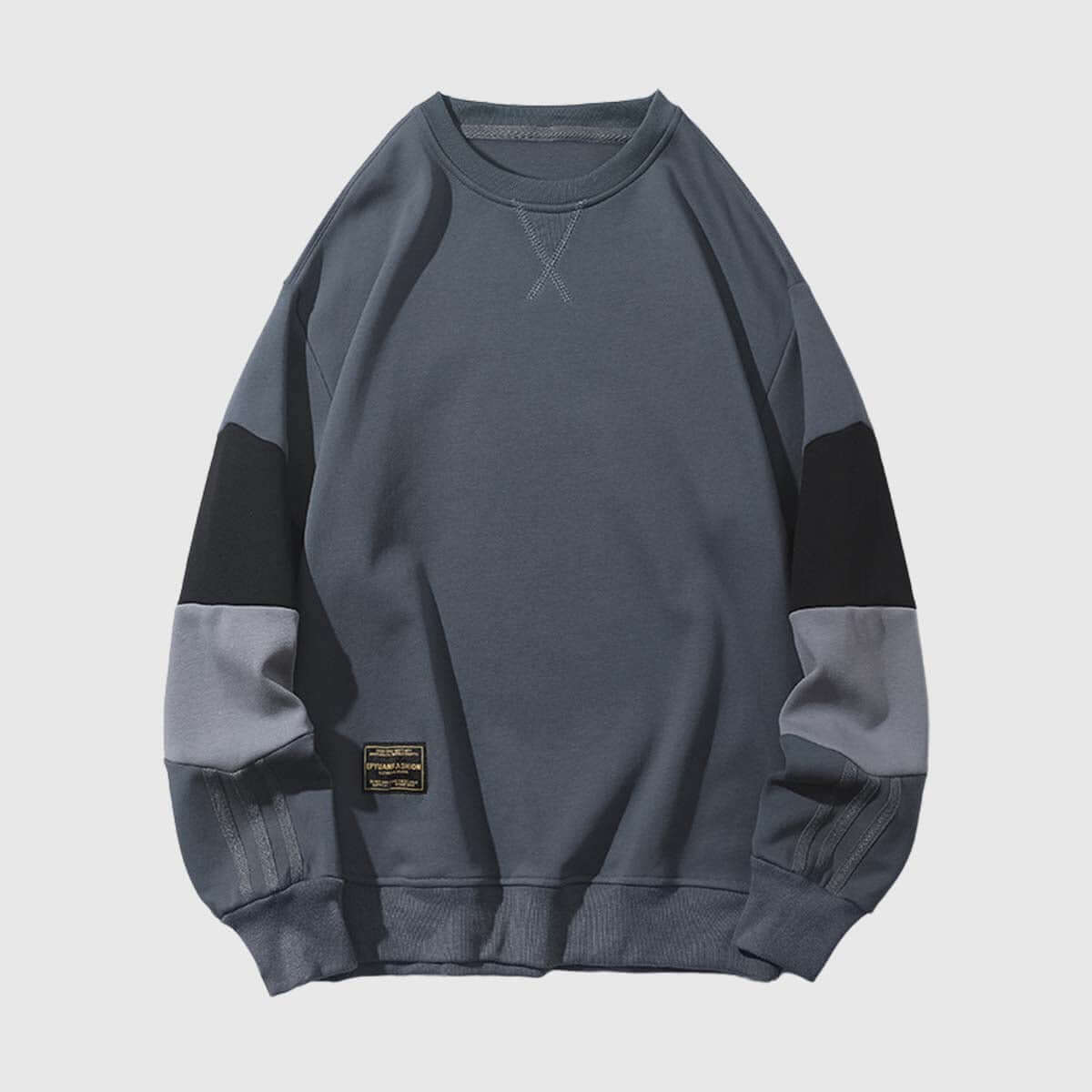 Style Core Aesthetics, New Style Trends Patchwork Sleeve Sweatshirt Style Core Aesthetics, New Style Trends Patchwork Sleeve Sweatshirt