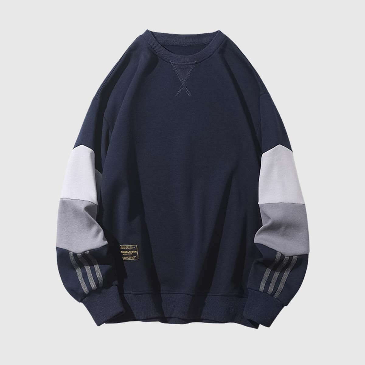 Style Core Aesthetics, New Style Trends Patchwork Sleeve Sweatshirt Style Core Aesthetics, New Style Trends Patchwork Sleeve Sweatshirt