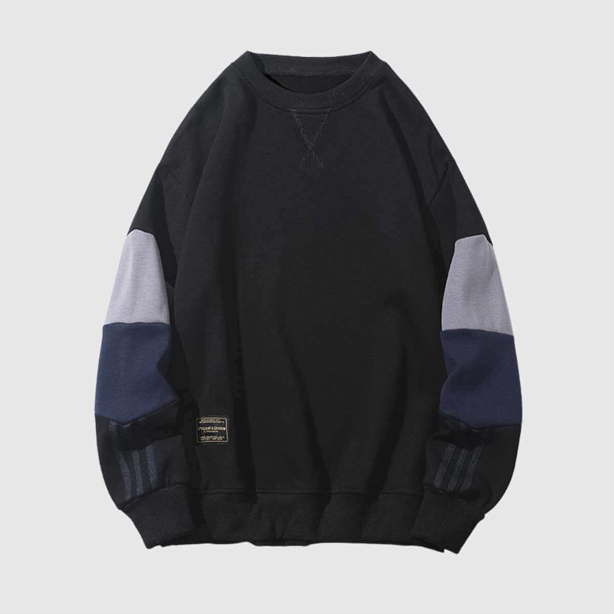 Style Core Aesthetics, New Style Trends Patchwork Sleeve Sweatshirt Style Core Aesthetics, New Style Trends Patchwork Sleeve Sweatshirt
