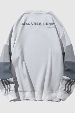 Style Core Aesthetics, New Style Trends Patchwork Sleeve Sweatshirt