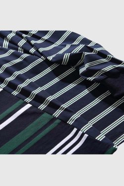 Style Core Aesthetics, New Style Trends Patchwork Striped Polo Shirt