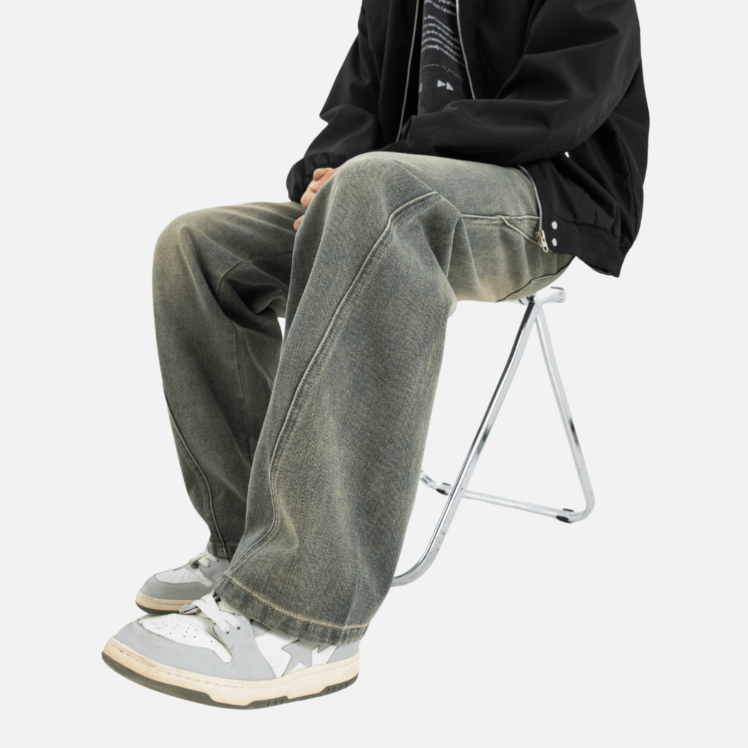 Style Core Aesthetics, New Style Trends Patchwork Washed Jeans Style Core Aesthetics, New Style Trends Patchwork Washed Jeans