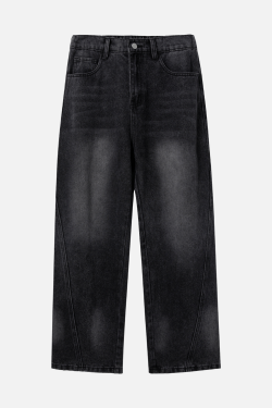 Style Core Aesthetics, New Style Trends Patchwork Washed Jeans