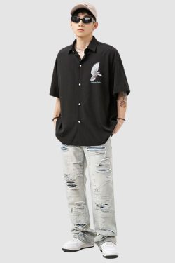 Style Core Aesthetics, New Style Trends Peace Dove Printed Shirts