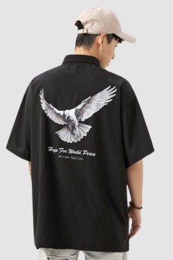 Style Core Aesthetics, New Style Trends Peace Dove Printed Shirts