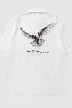 Style Core Aesthetics, New Style Trends Peace Dove Printed Shirts