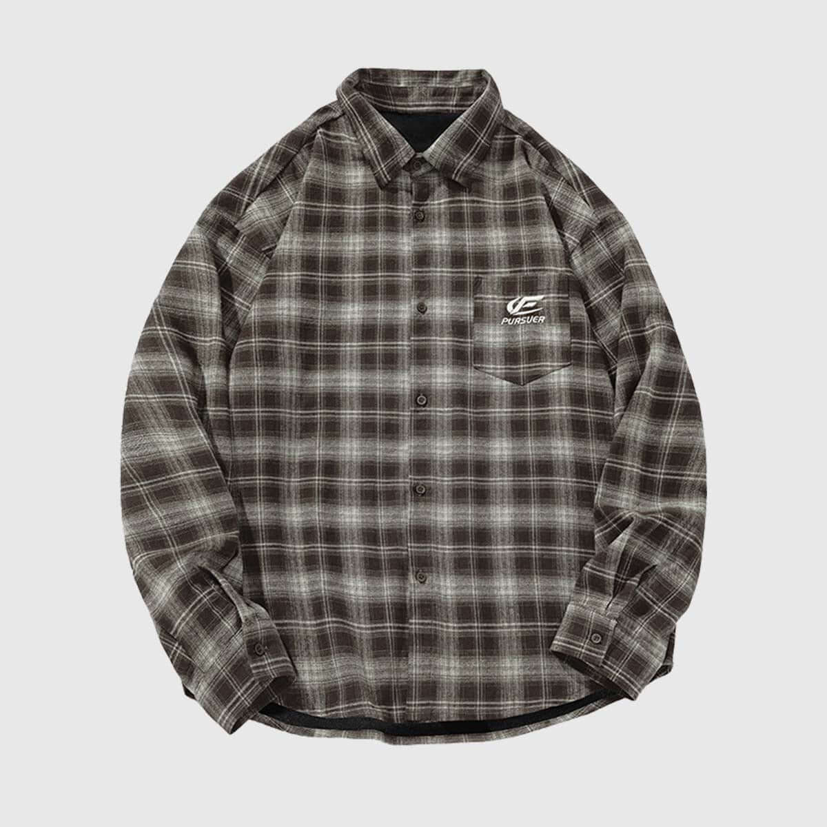 Style Core Aesthetics, New Style Trends Plaid Button-Up Shirt Style Core Aesthetics, New Style Trends Plaid Button-Up Shirt