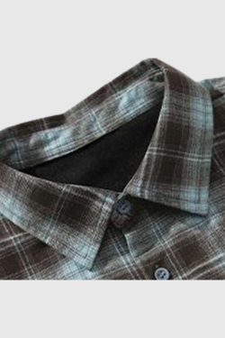 Style Core Aesthetics, New Style Trends Plaid Button-Up Shirt