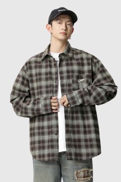 Style Core Aesthetics, New Style Trends Plaid Button-Up Shirt