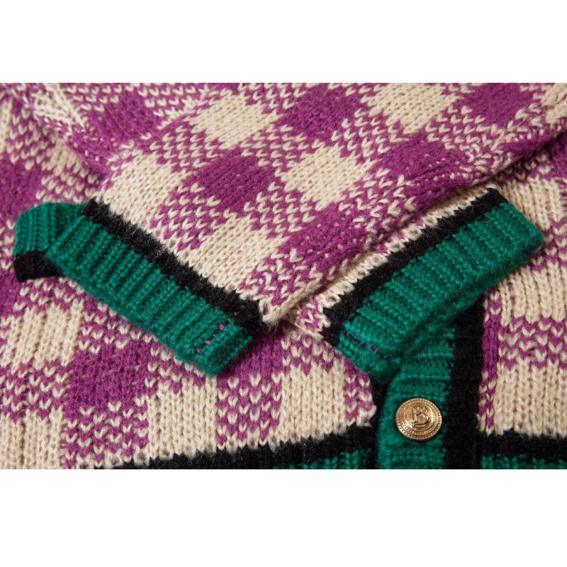 Style Core Aesthetics, New Style Trends Plaid Knit Cardigans Style Core Aesthetics, New Style Trends Plaid Knit Cardigans