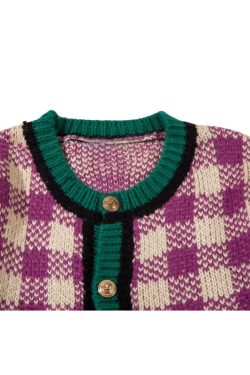 Style Core Aesthetics, New Style Trends Plaid Knit Cardigans