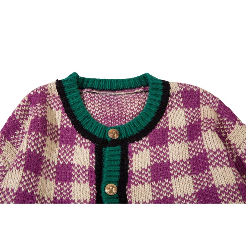 Style Core Aesthetics, New Style Trends Plaid Knit Cardigans Style Core Aesthetics, New Style Trends Plaid Knit Cardigans